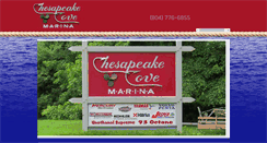 Desktop Screenshot of chesapeakecovemarina.com